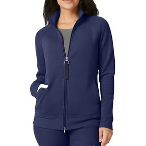 Veste d'hôpital médical de meilleure qualité pour femmes en gros Gommage d'hôpital Soins infirmiers Zip Up Confortable Durable Léger avec poches - Product Image 2