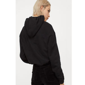 Sweat-shirt à capuche en polaire tie dye de couleur unie d'hiver populaire avec conception de goutte d'épaule pour les femmes - Product Image 3