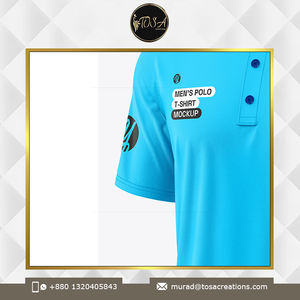 Media manga de hombre de punto por ordenador de alta calidad para Polos Diseño de lujo Estilo occidental Logotipo personalizado Precio de mercado sólido - Product Image 2