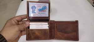 Wholesale Men's Genuine Cow Hide Short Leather <b>Wallets</b> Branded Open Closure <b>Waterproof</b> Embroidery Premium Promotional Gift - Product Image 6