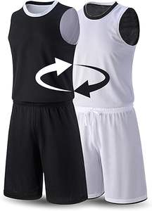 Conjunto de Camiseta y Pantalones Cortos de Baloncesto Reversibles para Hombre, Uniformes Deportivos Personalizados de Doble Cara para Prácticas Deportivas en Equipo - Product Image 4
