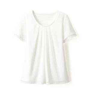 เสื้อเบลาส์ M White T รุ่น WP324-7 แขนระบายสไตล์วินเทจ ทรงเข้ารูป สไตล์ลำลอง แขนสั้นครึ่งแขน ผ้าฝ้าย สำหรับฤดูร้อน ฤดูใบไม้ร่วง ฤดูใบไม้ผลิ - Product Image 2