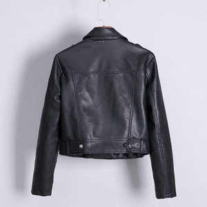 Genuine Vintage Women's XL Leather Jacket Custom Design Logo Winter Motor Cycle Cotton Filled <b>Zipper</b> Closure Wholesale Supply - Product Image 2