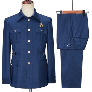 Người Đàn Ông Của Mùa Đông Dài Tay Áo Blazer Nam Tính Safari Phù Hợp Với Thiết Kế Đôi Ngực Thoáng Khí Ưa Thích Đồng Phục Người Lớn Trực Tiếp May Mặc - Product Image 1