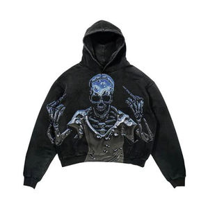 Sweats à capuche en polaire d'hiver de luxe de haute qualité pour hommes, 100% coton, 300 grammes, service OEM, taille personnalisée, séchage rapide, poche - Product Image 2