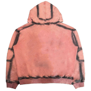 Ventes en gros de sweats à capuche pour hommes en tissu French Terry 100% coton, lavage à l'acide, logo personnalisé, sweats à capuche délavés au soleil pour hommes - Product Image 4