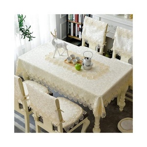 High Quality 200 GSM Pure Cotton Fabric Light Weight Embroidered Grey Patterned Custom Sizes Factory Table Cloth Covers - Product Image 5