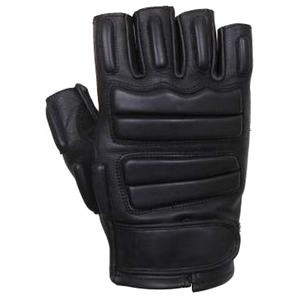 Custom <b>Fingerless</b> Padded Tactical Leather <b>Gloves</b> - Product Image 2