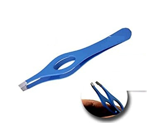 Pinzas de Cejas Azules de Acero Inoxidable de Alta Calidad con Punta Inclinada y Logotipo Grabado con Láser, Hechas a Medida, en Existencia, Gran Venta - Product Image 2