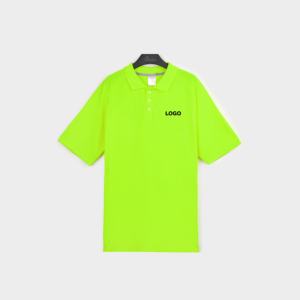 Camiseta Polo de Manga Corta Informal para Hombre, Color Verde Fluorescente, Cómoda y Transpirable, Diseño Personalizado, Prenda de Algodón Orgánico Puro. - Product Image 1
