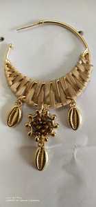 Pendientes colgantes con cuentas de oro marrón hechos a medida Cowry Sea Shell diseño de cuentas de madera reventa accesorios de moda por accesorio de moda - Product Image 4