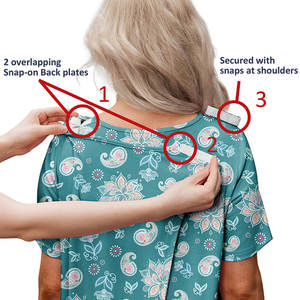 Robe d'hôpital en polyester/coton tricoté confortable pour patients, unisexe, vente en gros - Product Image 2