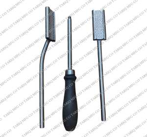 Nouveauté TARIQ MFG CO Râpe dentaire pour chevaux en acier inoxydable argent + noir, instrument vétérinaire manuel réglable - Product Image 2