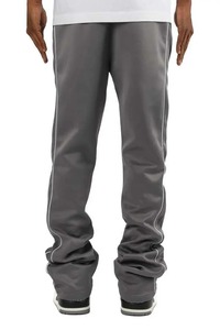Pantalones Deportivos de Hombre, Estilo Joggers, Color Azul Cielo, Rayas Rectas y Curvas, Logotipo Personalizado, Holgados, Atléticos, Pantalones Deportivos Apilados para Hombre - Product Image 6