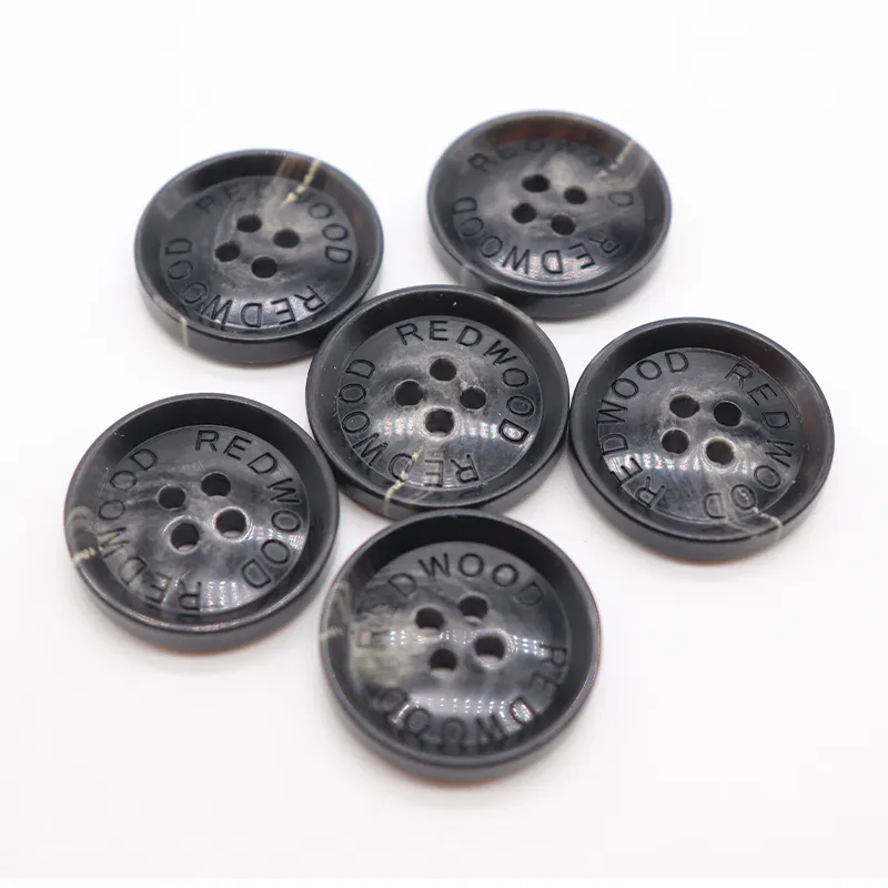 Boutons en plastique 4 trous/25mm bouton rond pour artisanat couture vêtements manteau T-shirt bricolage accessoire Ky Offre Spéciale résine sur mesure