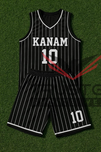 Uniformes de Baloncesto de Verano Personalizados con Logotipo, Transpirables, de Secado Rápido, que Absorben la Humedad, Tallas Grandes, Diferentes Colores, 100% Poliéster - Product Image 2