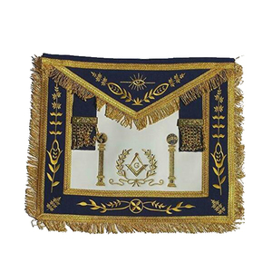 Mark Regalia sur mesure officier maçons collier en gros broderie techniques tablier motif imprimé Logo strass décoration - Product Image 6