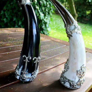 Tradition polie meilleure qualité corne naturelle véritable faite à la main corne à boire Viking avec la meilleure qualité fabriquée par exportation de l'Inde - Product Image 1