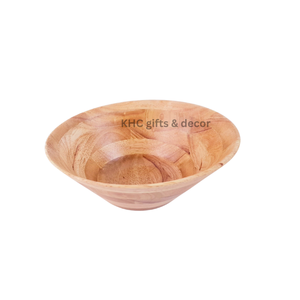 Ensaladera de madera grande rústica, duradera y perfecta para comidas familiares - Product Image 4