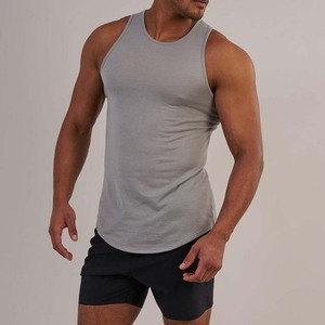 Gym Fitness Chemise de sport décontractée T-shirt musculaire sans manches pour hommes Débardeurs en coton Style de rue respirant Débardeurs d'été pour hommes - Product Image 5