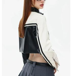 Veste en cuir coupe ajustée pour femmes avec col montant 100% veste en cuir véritable en peau de mouton veste en cuir véritable pour femmes - Product Image 6