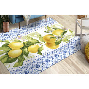 Tapis imprimé citron - Décoration estivale moderne pour cuisine, salle de bain, couloir, avec tapis à poils doux - Product Image 4