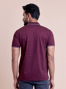 เสื้อยืดผ้าฝ้ายเมอร์เซริสสำหรับคอโปโลแขนครึ่งท่อนใส่สบายสไตล์คลาสสิกมีสไตล์ใส่สบายเนื้อผ้าฝ้าย100% เข้ารูปสีพื้น - Product Image 6