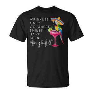 T-shirt Parrot Wrinkles con citazione ispiratrice e design promozionale Go-Where-Smiles-Have-Been - Product Image 1