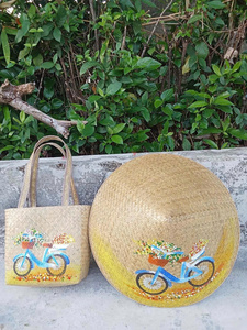 Sac à main durable en jacinthe d'eau du Vietnam, sac fourre-tout fait à la main pour femmes en jonc de mer, mode parfaite - Product Image 2