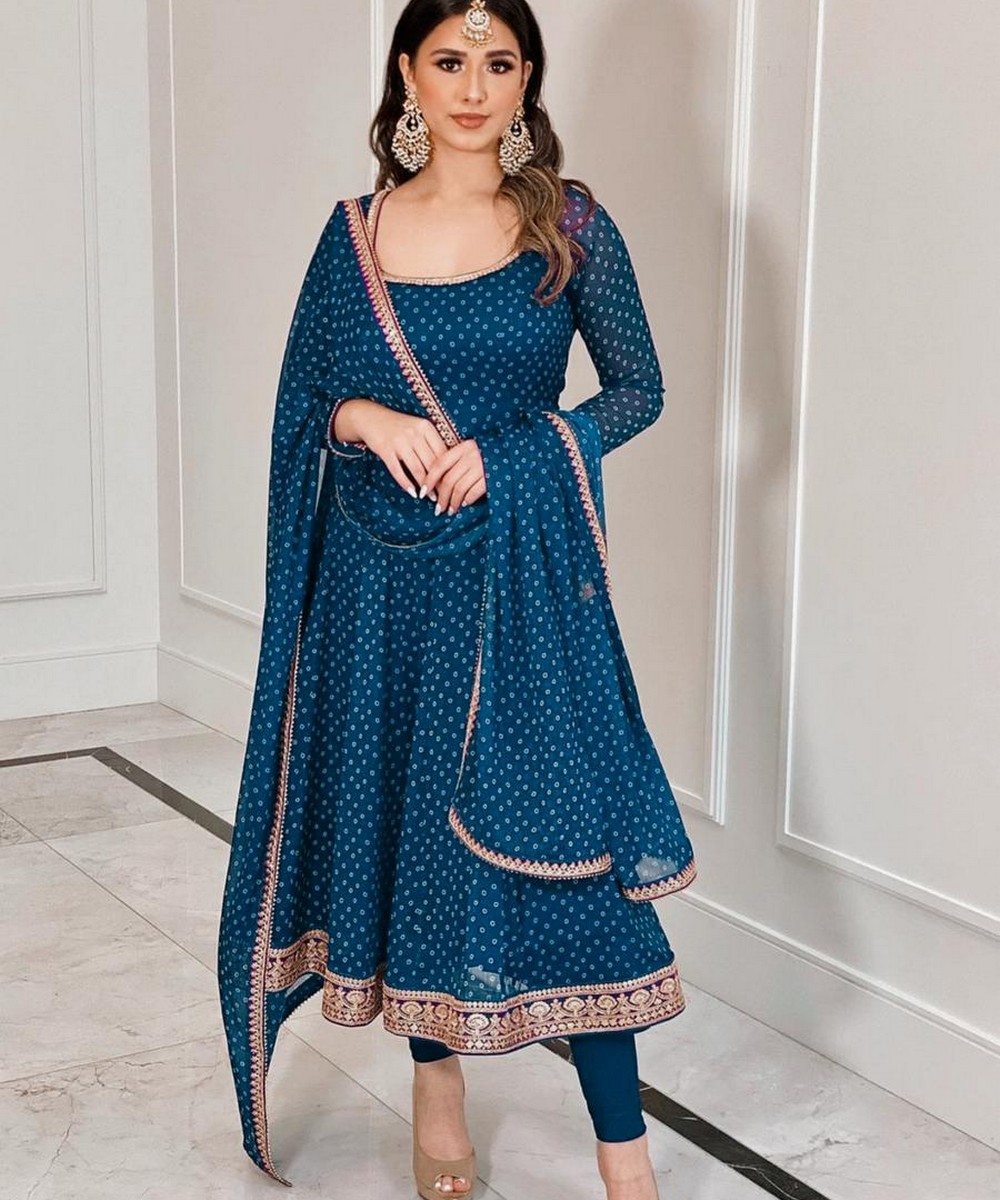 Party Wear Churidar Designs Elegant Indian Fashion