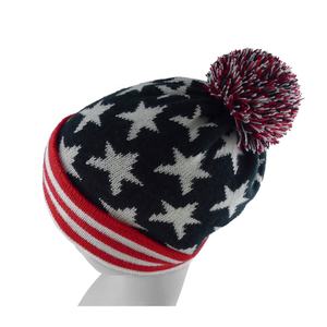 Estilo superior logotipo personalizado niños adultos tejido Bobble sombrero Jacquard bordado logotipo Pom gorros de invierno sombrero carta jacquard Beanie - Product Image 3