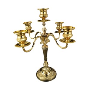 Bougeoir de qualité supérieure Candélabres à 5 bras conçus pour contenir cinq bougies Centre de table Table à manger Mariage ou décoration intérieure - Product Image 5