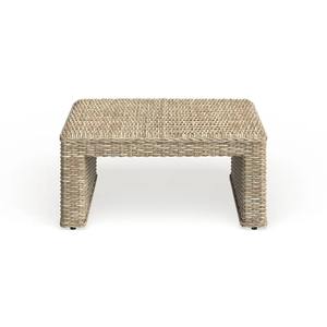 Modern Rustic Woven <b>Rattan</b> Coffee <b>Table</b> for Stylish Living Room or Outdoor Lounge Decor - Product Image 2
