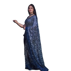 Listo para usar gama Premium de colección de saris de secuencia - Product Image 1