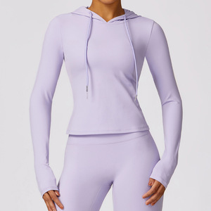Top de manga larga de Yoga de alta calidad para deportes personalizados, ropa de trabajo para mujeres, sudaderas de Yoga, ropa de entrenamiento, Top deportivo de manga larga - Product Image 6