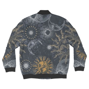 Blouson d'aviateur personnalisé à sublimation pour hommes manches longues blouson d'aviateur unisexe en polyester 100% blouson de baseball pour hommes - Product Image 5