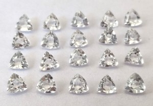 บุษราคัมสีขาวธรรมชาติ4มม. ล้านล้านเจียระไนคุณภาพสูง-บุษราคัมสีขาวหลวมคุณภาพดีเยี่ยม - Product Image 6