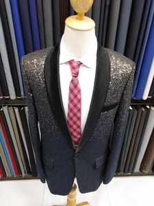 Traje de esmoquin de Jacquard informal clásico para hombre 100% pantalones de boda con cremallera de lana transpirable conjunto de 3 piezas de un solo pecho para adultos - Product Image 2