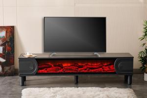 Support de console TV moderne de luxe Panneau contemporain Style bois Caractéristique lumineuse pour la maison Salon Chambre Salle à manger Hôtel Application - Product Image 4