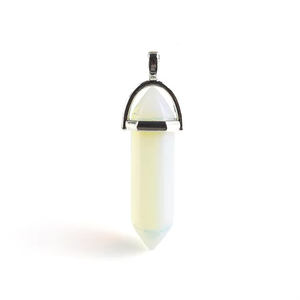 Colgante hexagonal de doble cara de Plata de Ley 925 con piedra preciosa de opalita amatista, collar de joyería de moda al por mayor clásico - Product Image 1