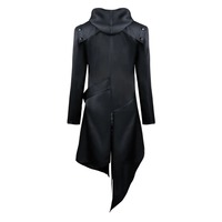 Chaqueta de Cuero con Cremallera y Tachuelas Estilo Retro para Hombre, Estilo Rock N Roll, Gótico, Casual, de Piel de Oveja, Holgada y Moderna