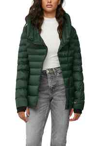 เสื้อแจ็คเก็ตหนาสำหรับผู้หญิง แขนยาว คอตั้ง ซิป สีพื้น สไตล์ลำลอง สตรีทแวร์ - Product Image 2