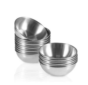 Bol en métal en acier inoxydable de haute qualité de forme ronde vaisselle décorative personnalisable et ensemble de bols de service de vaisselle - Product Image 2