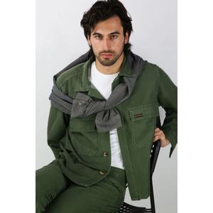 AMSTERDAM-Chemise souple pour homme Khaki foncé - Product Image 3