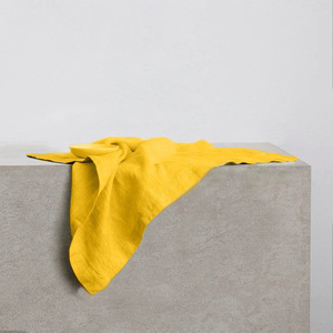 Serviette en coton en jaune doux qualité mariage dîner serviette à la main Table coton mariage serviettes en coton - Product Image 3