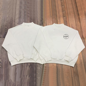 Alta calidad de las mujeres de uso diario de lana logotipo personalizado marfil Color sólido cuello falso pulóver de gran tamaño para jóvenes sudadera de peso pesado - Product Image 6