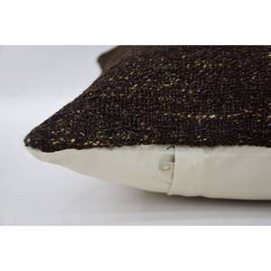 Brown Wool Kantha Patchwork <b>Pillow</b> 12x12 Inch Vintage Embroidered Woven Printed Rustic Living Room Throw <b>Pillow</b> for Home Use - Product Image 4