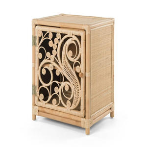 Artistic <b>sideboard</b> <b>narrow</b> rattan nightstand mid-century natural cabinet for bedroom decorations - Product Image 1