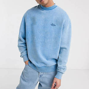 Sudadera de lavado ácido para hombre, diseño de logotipo personalizado, tela francesa de Terry de gran tamaño, precio - Product Image 1