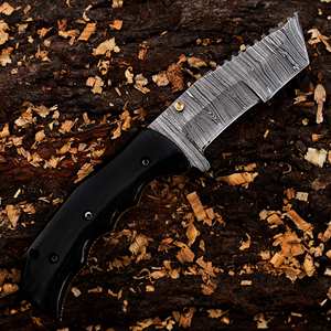 Couteau pliant fait main en acier damas avec poche manche en micarta couteau industriel utilitaire de style tracker de transport quotidien - Product Image 5